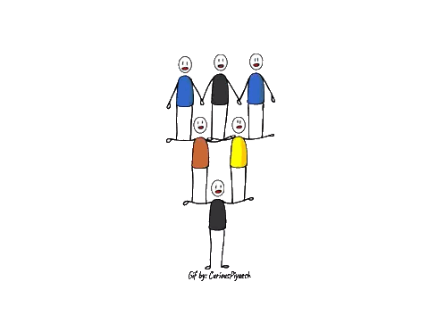Stacked Stick Figures