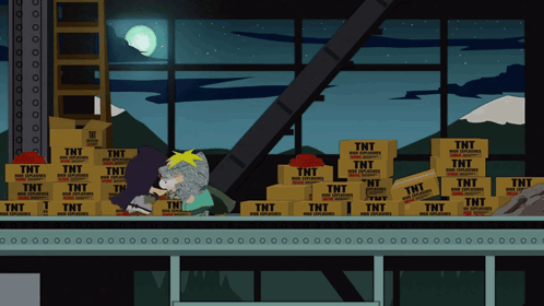 Stacked TNT Boxes