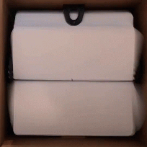 Stacked White Boxes in Cardboard