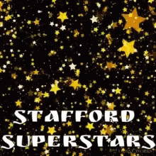 Stafford Superstars Poster on Black Background