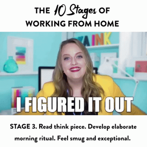 Stages Of Work From Home GIF
