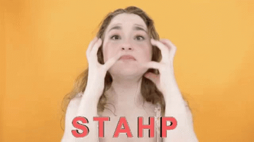 Stahp Frustrated Reaction Angry Lady GIF