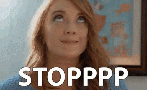 Stahp Overacting Shy Lady GIF