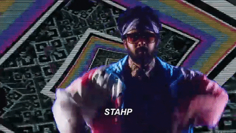 Stahp Psychedelic Retro Wave Patterns GIF