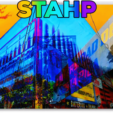 Stahp Rainbow Street Sign GIF