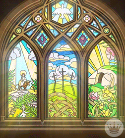 Stained Glass Good Friday Window GIF