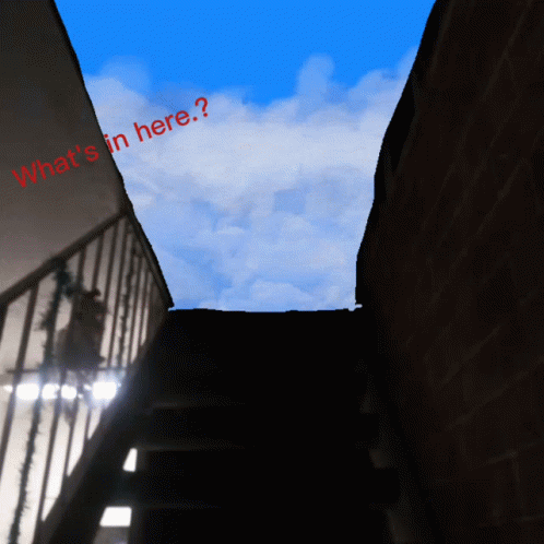Staircase Saying What's In Here