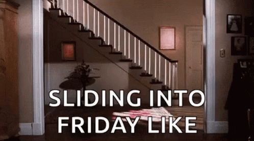 Staircase Sliding Into Friday Like GIF