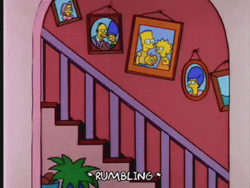 Staircase With Simpsons Pictures