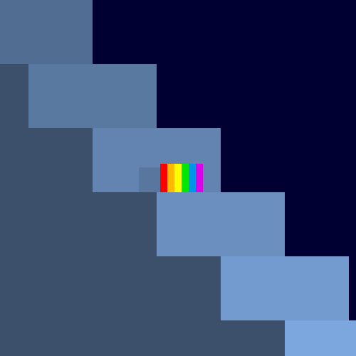 Stairs Jumping Rainbow GIF