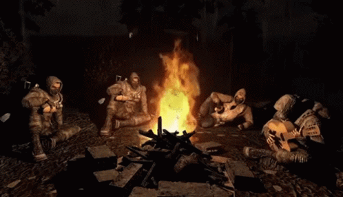 Stalker Game Camp Fire GIF