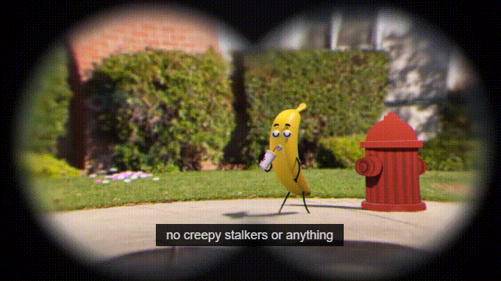 Stalking A Banana GIF