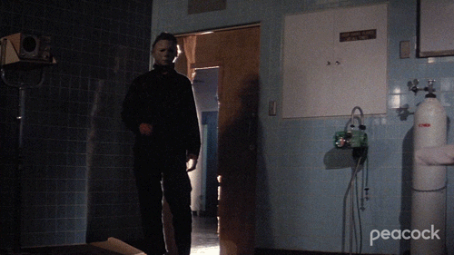 Stalking Killer Michael Myers Wielding Knife GIF