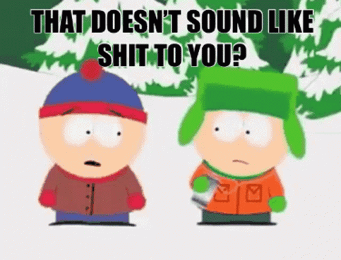 Stan And Kyle From South Park Talking In Snow GIF