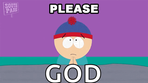 Stan Marsh From South Park Praying To God With His Hands Folded GIF
