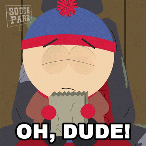 Stan Marsh Holding Bag in Mouth