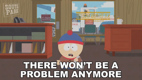 Stan Marsh Standing in Front of Closed Sign