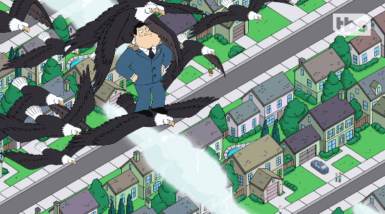 Stan Smith Riding Eagle American Dad GIF