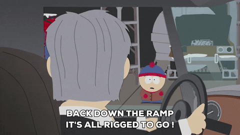 Stan Warns It's All Rigged To Go GIF