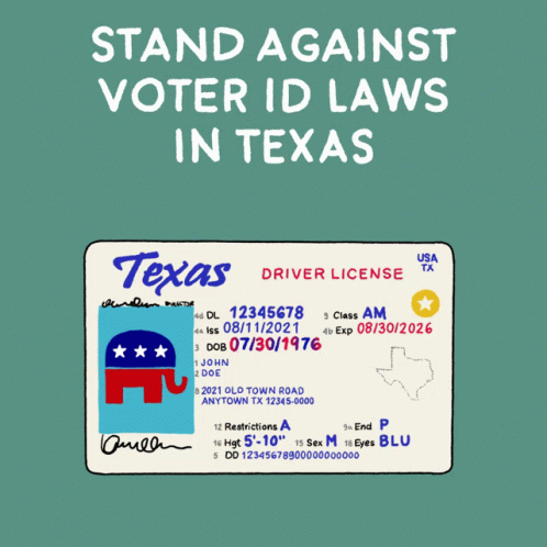 Stand Against Voter ID Laws In Texas GIF