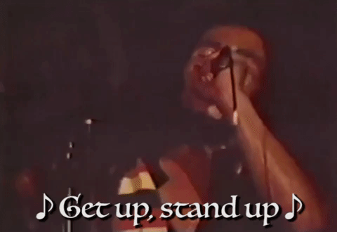 Stand Up Bob Marley Singing GIF