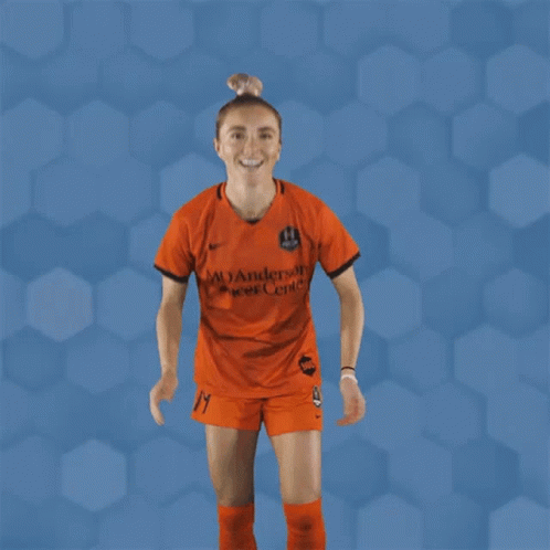 Stand Up Female Soccer Player GIF