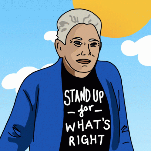 Stand Up For Whats Right Animated Old Man GIF