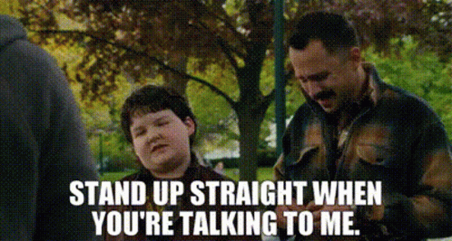 Stand Up Straight Young Boy GIF