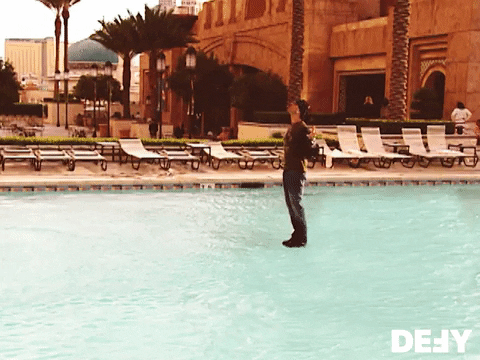 Standing Man In Water Illusion GIF