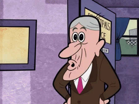 Standing Old Man Face Melt GIF