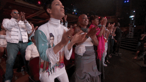 Standing Ovation Clapping Crowd Prince Bet Awards 2010 GIF