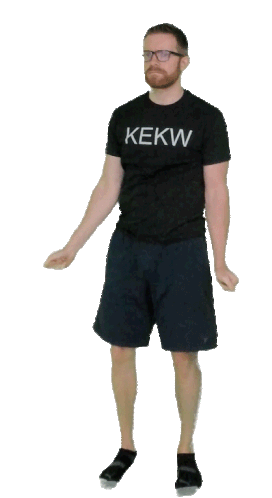 Standing Stiff Man Kekw Shirt Sticker GIF