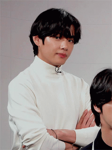 Standing Taehyung Eye Roll Meme GIF