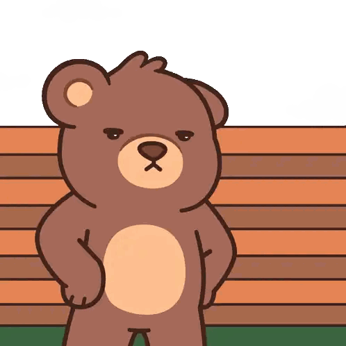 Standing Teddy with Fence