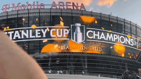 Stanley Cup Displayed On Big Screen GIF