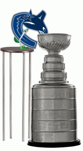 Stanley Cup With Vancouver Canucks Logo GIF