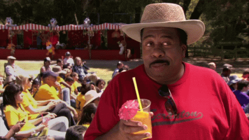 Stanley Hudson Drinking Juice GIF