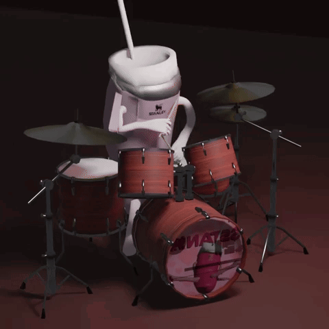 Stanley Playing The Drum GIF