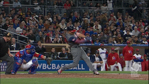 Stanton Hits And Jumps Happy GIF