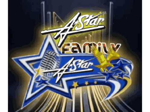 Star Family Poster With Microphone and Eagle