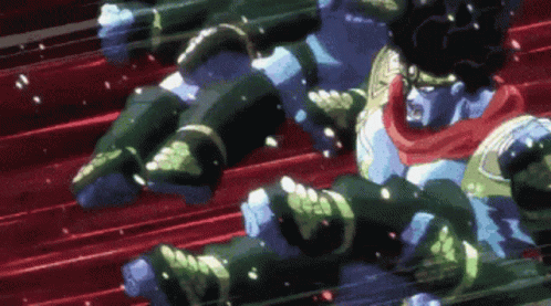 Star Platinum Unstoppable Rain Punching GIF