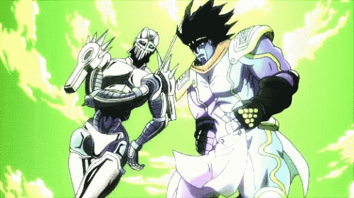 Star Platinum Jotaru Kujo With Silver Chariot GIF