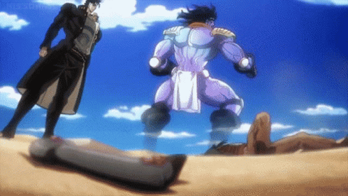 Star Platinum Yells While Sudden Invisible GIF