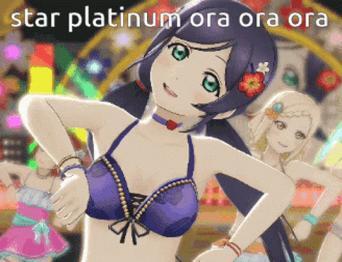 Star Platinum Toujou Nozomi Dance GIF