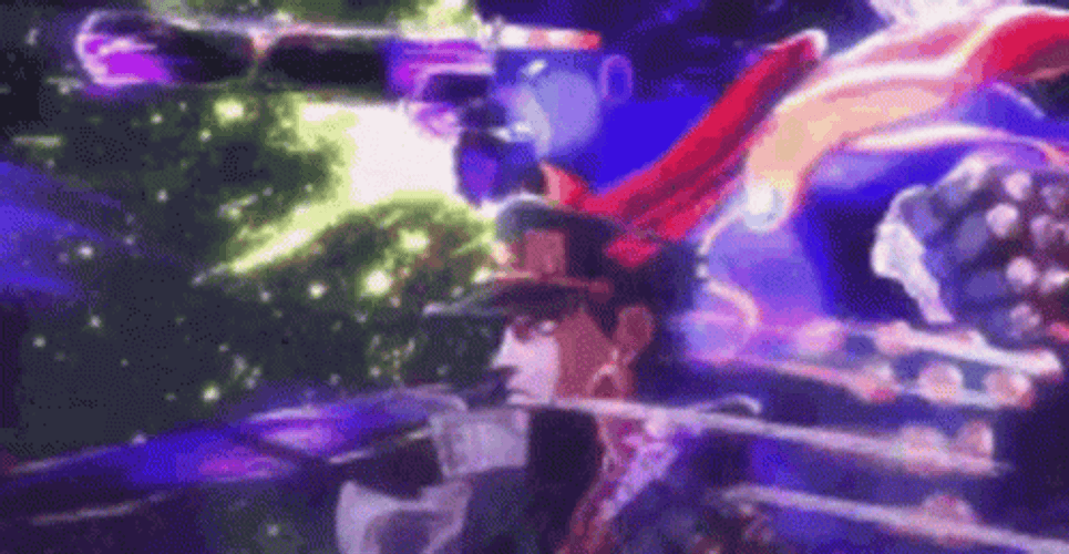 Star Platinum Clashing Animation GIF