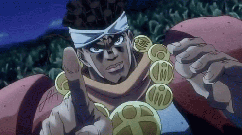 Star Platinum From Jojo 'S Bizarre Adventure Is Giving A Thumbs Up Sign . GIF
