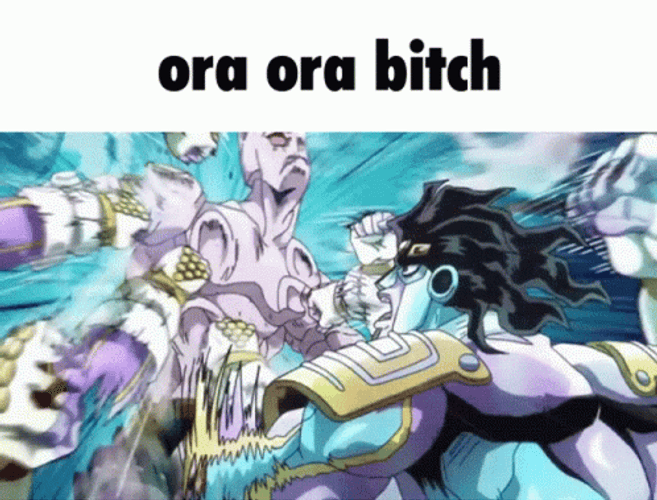 Star Platinum Gives Kira Steely Dan Treatment GIF