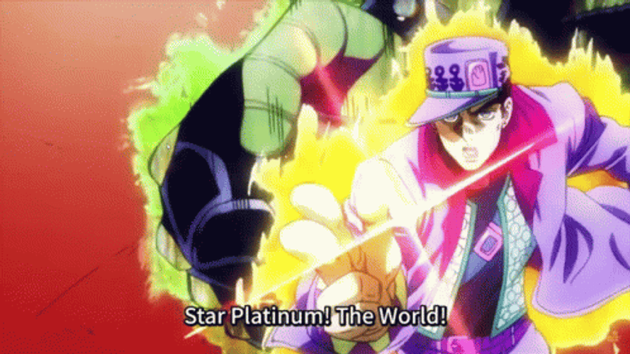 Star Platinum Jotaro Flaming GIF