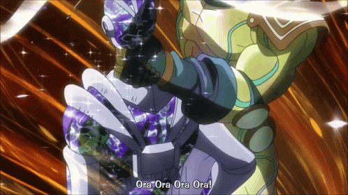Star Platinum Ora Ora Ora Jojo GIF
