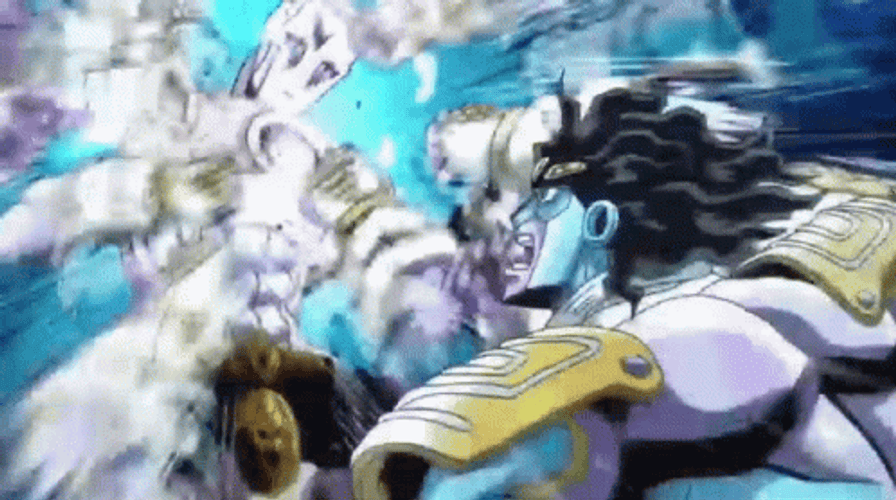Star Platinum Unbreakable Punching GIF